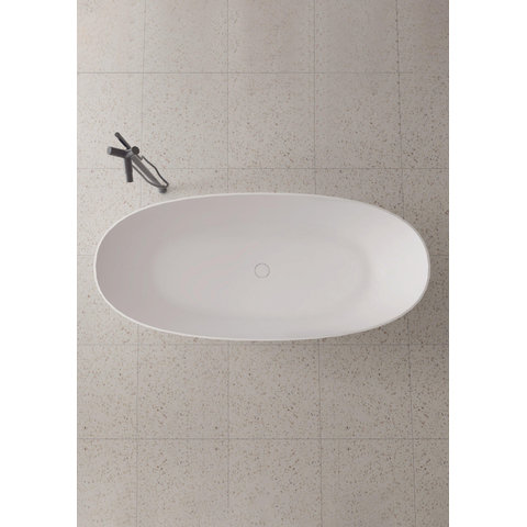 ZEZA Solid Baignoire îlot - 170x75cm - solid surface - blanc mat SW976292