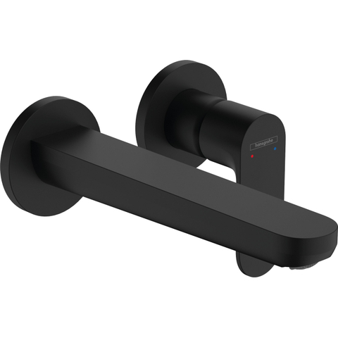 Hansgrohe Rebris s 1 greeps wastafelkraan - inbouw - wandmontage - met uitloop 20 cm - mat zwart SW796579