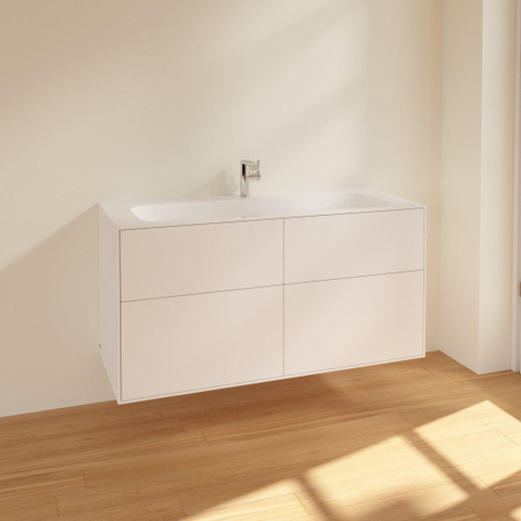 Villeroy & Boch finion wastafelonderkast - 119.6x59.1cm - 4 lades - mat wit SW479505