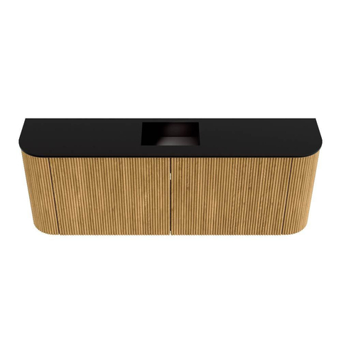 Mondiaz JOYA Meuble de salle de bains 113.2cm - arrondis gauche et droite couleur Oak - Vasque FAYE position Milieu 1 trou de robinet couleur Urban SW1421226