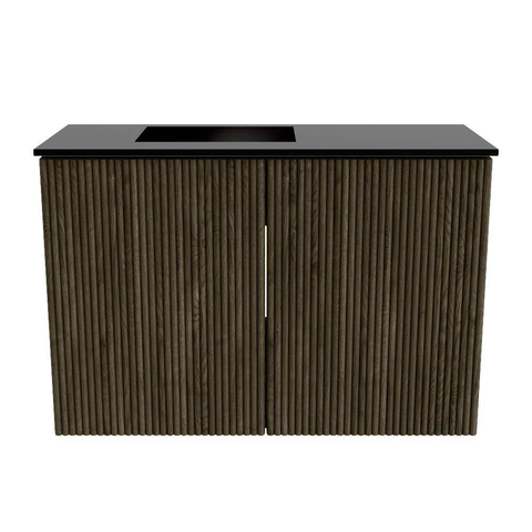 Mondiaz JOYA 60cm meuble de salle de bains - couleur Shadow - Vasque FAYE position Gauche Sans trou de robinet couleur Urban. SW1421500