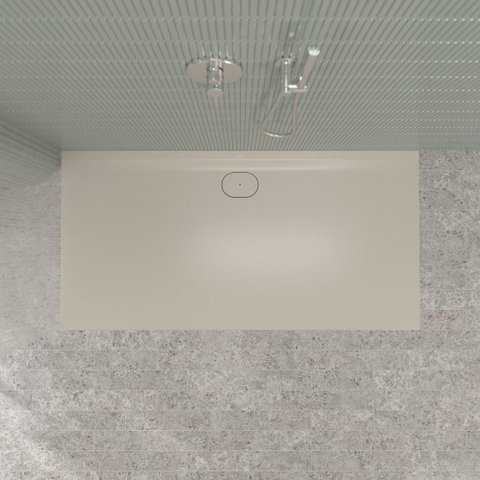 Villeroy & Boch Ecora douchebak - 180x90x3.5cm - afvoer lange zijde - almond (beige) SW1558914