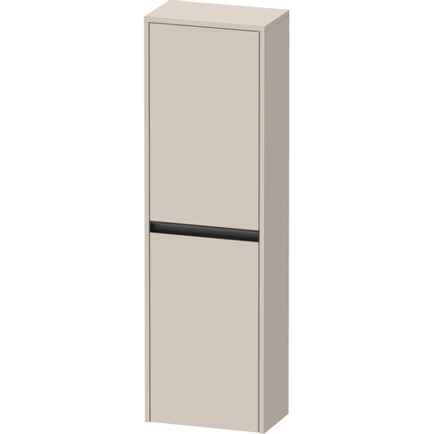 Duravit Ketho.2 Halfhoge kast - met 2 deuren - 40x132x24cm rechts - met tip ontaupe - mat taupe SW772179
