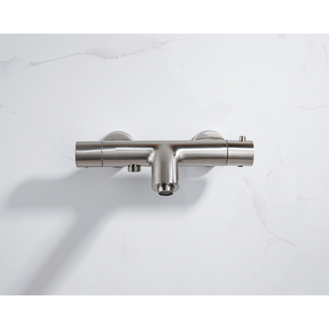 Fortifura Calvi thermostatische badkraan - PVD - geborsteld RVS SW720222
