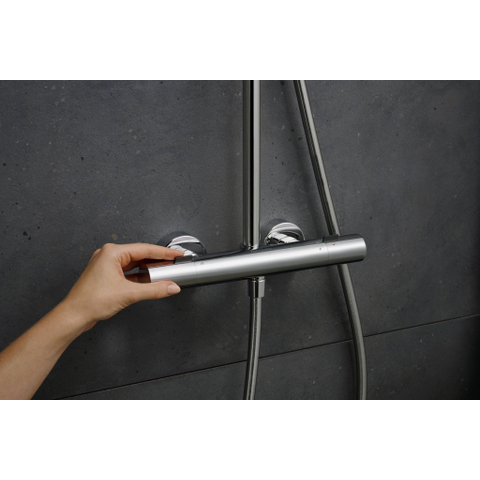 Hansgrohe Pulsify S Puro Regendoucheset - 1jet - thermostatisch - ronde handdouche - doucheslang - thermostaat - chroom (wit) SW1151845