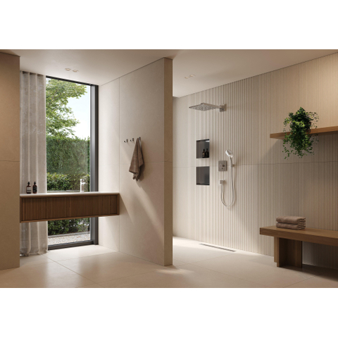Easy Drain Pureflow Caniveau de douche - 100cm - dryphon - acier inoxydable brossé SW1412272