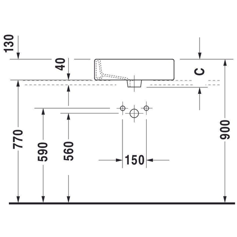 Duravit Vero Opbouwwastafel - geslepen - met kraangat - met overloop - 59.5x46.5cm - met wondergliss - inclusief bevestiging - wit 0290489