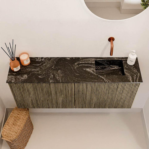 Mondiaz JOYA-DLUX 100cm toiletmeubel - kleur Dusk - Wastafel FAYE positie Rechts Zonder kraangat kleur Lava. SW1423259