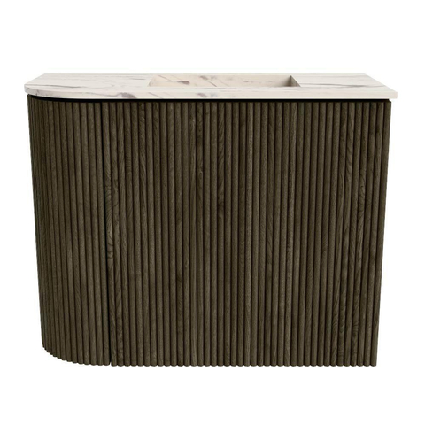 Mondiaz JOYA-DLUX 51.6cm toiletmeubel - ronding links kleur Shadow - Wastafel FAYE positie Rechts 1 kraangat kleur Nata. SW1424973