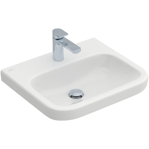 Villeroy & Boch Architectura wastafel - 55x47cm - met kraangat - zonder overloop - White Alpine (glans wit) 1025260