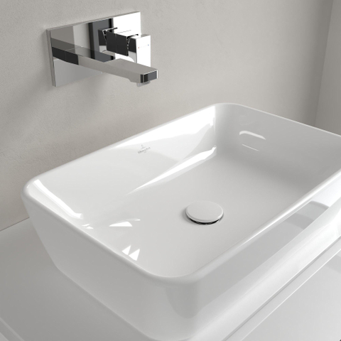 Villeroy & Boch Architectura vasque à poser 60x40,5x15,5cm - Rectangulaire avec trop-plein Blanc Alpin brillant Ceramic+ SW762344