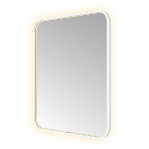 Hotbath &MORE Spiegel - 60x80cm - direct en indirect LED - spiegelverwarming - color changing - dimbaar - met afstandsbediening - mat wit SW1246101