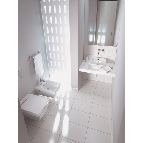 Duravit Bacino Opzetwastafel - 42x42cm - zonder kraangat - met overloop - glans wit 0291325