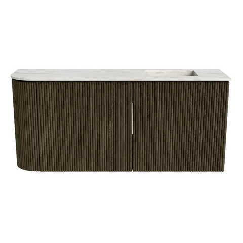 Mondiaz JOYA-DLUX 91.6cm toiletmeubel - ronding links kleur Shadow - Wastafel FAYE positie Rechts Zonder kraangat kleur Ostra. SW1423028