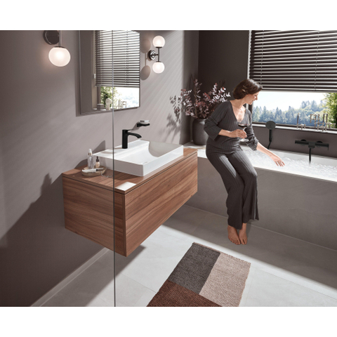 Hansgrohe AddStoris Q zeephouder - met schaal - mat zwart SW651521