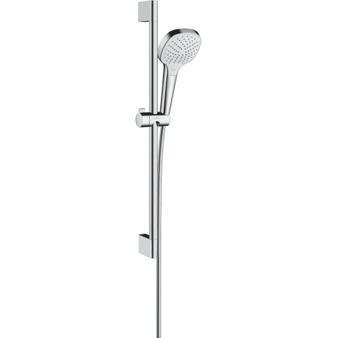 Hansgrohe Croma select e Vario glijstangset - met Croma - select E Vario - handdouche - ecosmart - 65cm - met isiflex B - doucheslang - 160cm wit/chroom - wit chroom 0605310