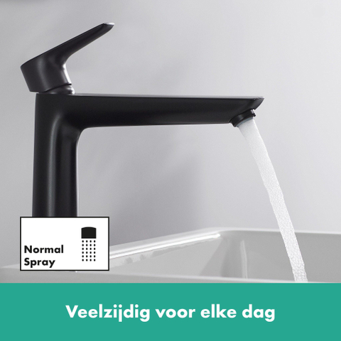 Hansgrohe Talis e 1 greeps wastafelkraan - 240 PopUp - trekwaste - mat zwart SW297635