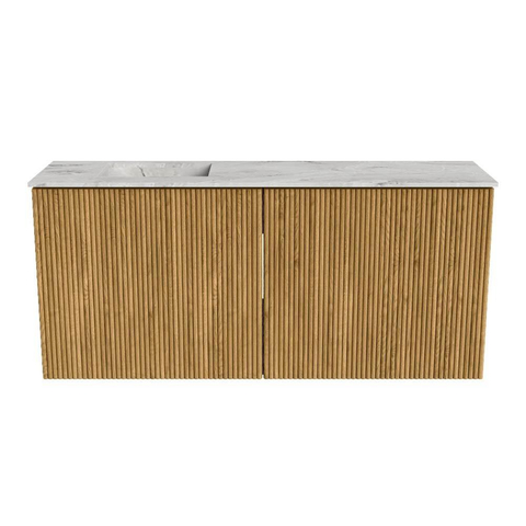 Mondiaz JOYA-DLUX 90cm toiletmeubel - kleur Oak - Wastafel FAYE positie Links Zonder kraangat kleur Glace. SW1422029