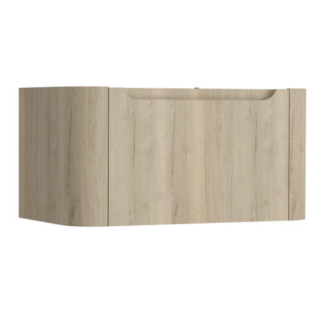 H&R badmeubelen Juice Meuble sous vasque - 80x45x40cm - angles arrondis - 1 tiroir - poignée intégrée - french oak SW867537
