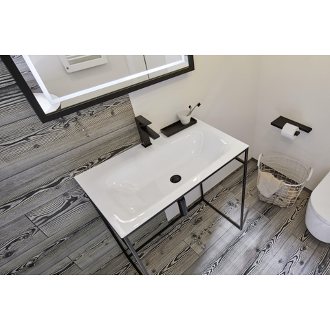 Hansgrohe Metropol 110 Mitigeur lavabo - 18.4cm de haut - vidage push open - déport 13.5cm - noir mat SW297295