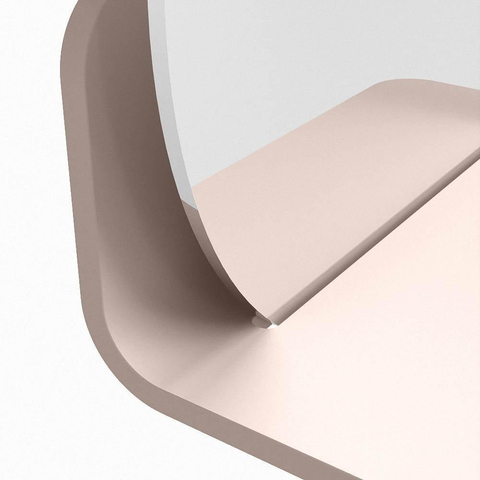 Mondiaz SPOT miroir – Ø 30 cm – avec tablette – Rosee (rose) SW1235588