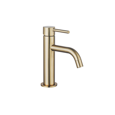 Fortifura Calvi Slim Wastafelkraan - 17.4cm - opbouw - PVD - geborsteld messing (goud) SW720545
