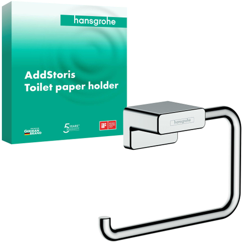Hansgrohe AddStoris Q Closetrolhouder - zonder klep - hoogglans chroom SW651166