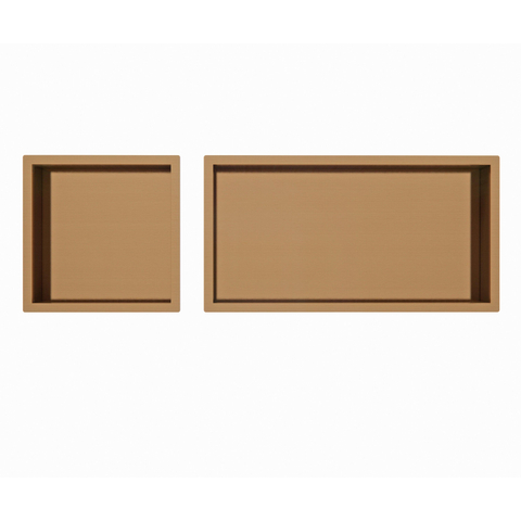 Sawiday Uni inbouwnis 30x60x10cm Geborsteld koper PVD (Koper) - hoekje krom -OUTLETSTORE STORE43278