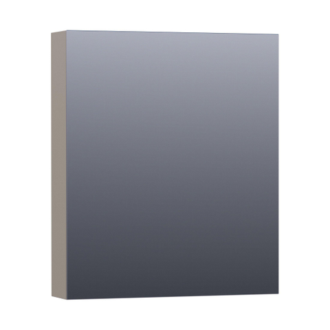 BRAUER Impress Deluxe armoire de toilette – 59 x 70 x 15 cm – LED directe – ouverture à droite – Taupe mat SW371789