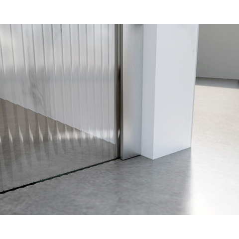 Fortifura Galeria Douche à l'italienne - 110x200cm - verre nervuré - Inox brossé SW917141