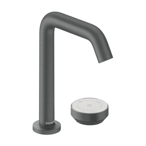 Hansgrohe Tecturis S wastafelkraan - model 150 - coolstart - brushed black chrome (zwart) SW1566502