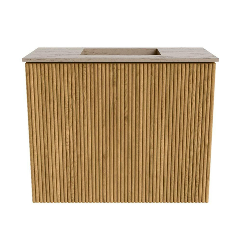 Mondiaz JOYA-DLUX 50cm toiletmeubel - kleur Oak - Wastafel FAYE positie Midden Zonder kraangat kleur Arena. SW1423861