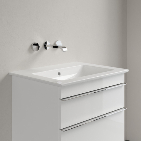 Villeroy & Boch venticello wastafel - zonder kraangat - 65x50cm - met overloop - White Alpine (glans wit) 1025148