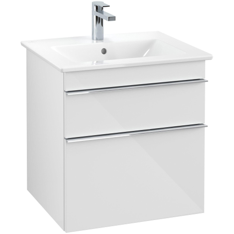 Villeroy & Boch venticello wastafelonderbouwkast - met 2 laden - voor wastafel - 55.3x50.2x59cm - glans wit GA50314