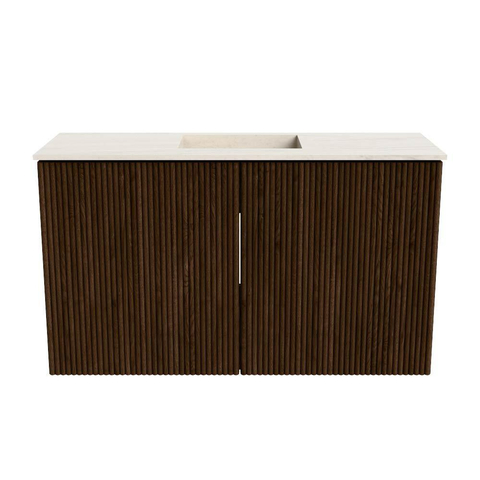 Mondiaz JOYA-DLUX 70cm toiletmeubel - kleur Walnut - Wastafel FAYE positie Midden 1 kraangat kleur Meli. SW1424422