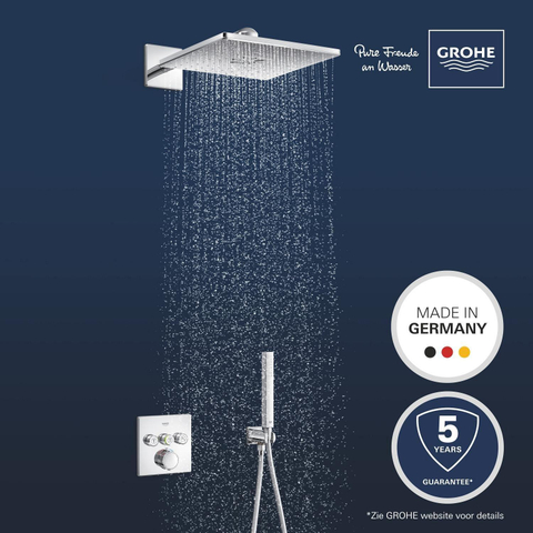 Grohe QuickFix Precision SmartControl Inbouw Douchesysteem - Vitalio SmartActive 310 Cube hoofddouche - chroom SW1120189
