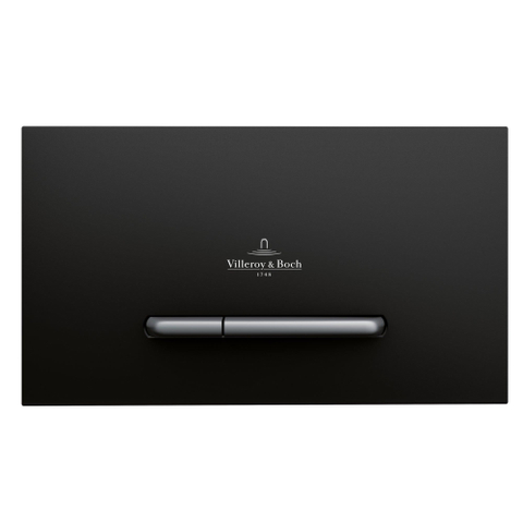 Villeroy & Boch Viconnect Bouton de commande E300 DF 25.3x14.5cm matière synthétique noir/chrome mat SW106658