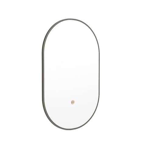 Mondiaz GLOW miroir – ovale – 45 x 90 cm – LED indirecte tout autour – capteur de mouvement – Smoke (brun clair) SW1105158
