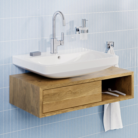 GROHE Start Cube Distributeur de savon - 160ml - avec support - carré - chrome SW878361