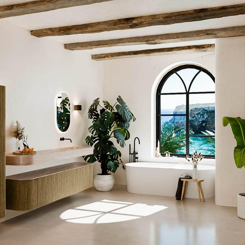 MONDIAZ THOR-DLUX 200cm meuble de salle de bains arrondi gauche + droite couleur Dusk avec 2 tiroirs et 2 portes. Vasque suspendue CLOUD Droite sans trou de robinet couleur Saba. SW1467224