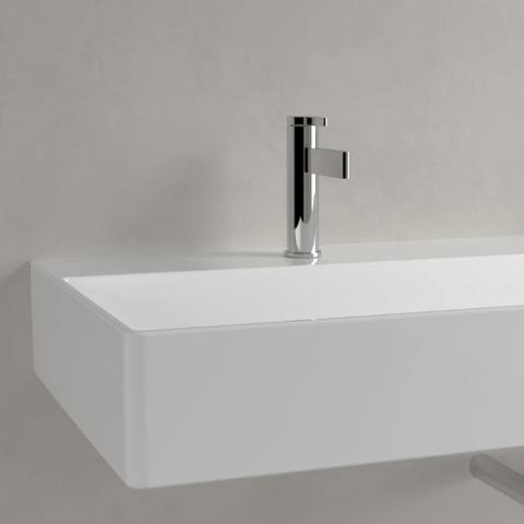 Villeroy & Boch memento 2.0 wastafel onderzijde - geslepen - 120x47cm - met overloop - 2 kraangaten CeramicPlus - White Alpine (glans wit) SW336067
