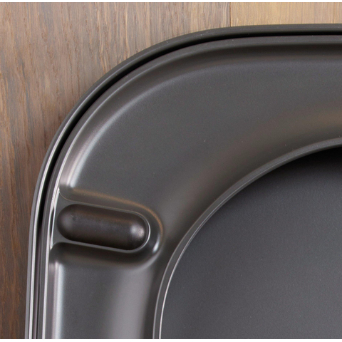 Duravit Happy D.2 WC-zitting - 43x35.9x4.3cm - met softclose - met quickrelease - kunststof - mat antraciet SW297027