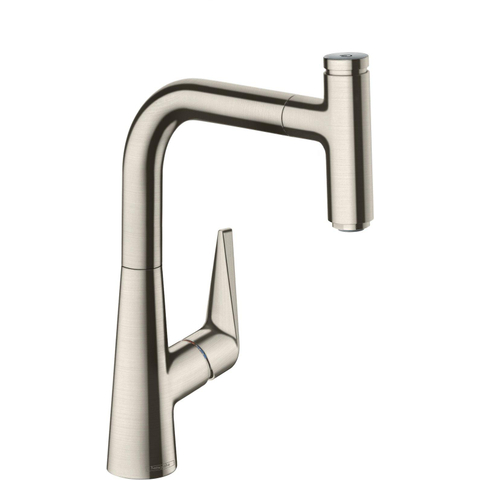 Hansgrohe keukenkranen Talis - select M51 - 1 greeps keukenmengkraan - 160 met uittrekbare uitloop - rvs look SW95070