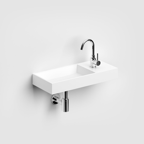 Clou Mini Wash Me lave-mains 56x24cm droit sans bonde Aluite Blanc mat SW9382