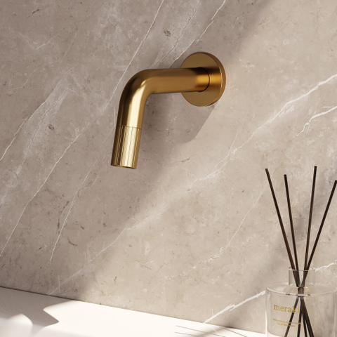 BRAUER Stripe Robinet de lavabo encastré - encastré - raccourcissable - PVD doré brossé SW1434866