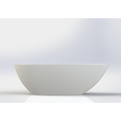 Arcqua Lima baignoire autoportante 170x86x54cm solid surface blanc mat SW443806