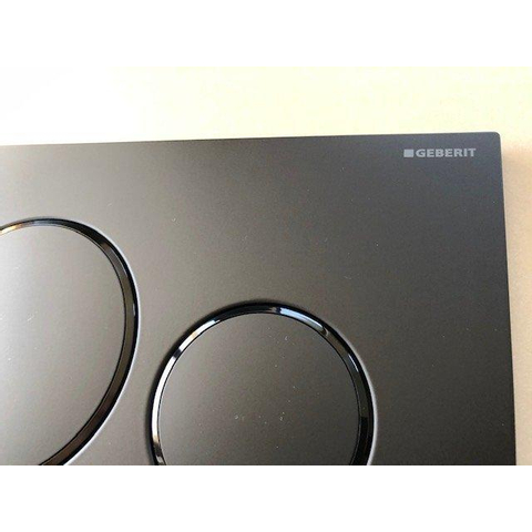 Geberit Sigma20 plaque de commande - DualFlush - pour toilette - 24.6x16.4cm - noir mat - DESTOCKAGE OUT8876
