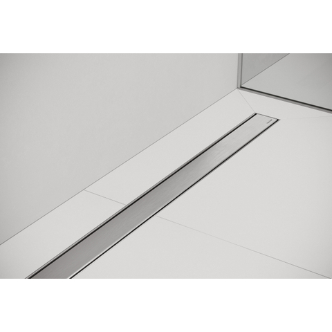 Easy Drain Compact 30 zero caniveau de douche plaque simple avec sortie latérale 6x100cm inox 2302597