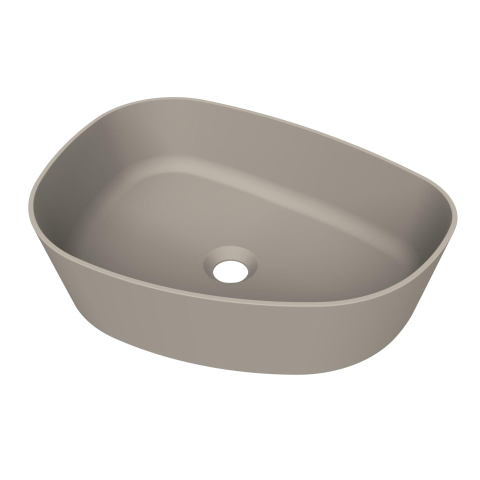Arcqua Rocker waskom - opbouw - organisch links - 50x37cm - mat klei SW1209133