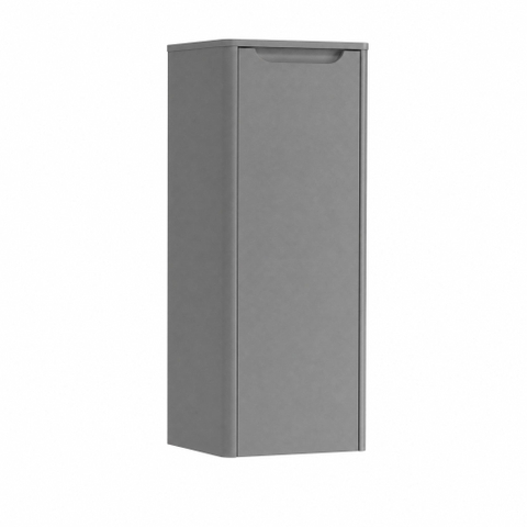 H&R badmeubelen Juice Halfhoge Kast - 40x35x100cm - met ronde hoeken - 1 deur - linksdraaiend - stone grey mat SW875403